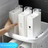 Dispensador de sabão líquido 295g Multifuncional garrafa de armazenamento- prova de recipiente vazio de lavanderia em pó de acessórios de limpeza