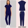 Slim Fit Scrubs Medische Uniformen Vrouwen Scrubs Tops Broek Ziekenhuis Verpleegkundigen Accories Tandheelkundige Kliniek Beauty Sal Spa Lab Werkkleding w0jZ#