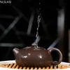 中国のYixing Teapot Purple Clay Xishi Pot Handmadeユニークな形状ポットホームボールホールDahongpao Oolong Tea Set 150ml 240315