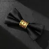 Boogbladen heren mode bowtie accessoires dames zijden boog stropdas sjaal gespog