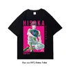 Japońskie anime Hunter x Hunter Graphic Print T Shirt Vintage Plus Cote Crew Szyja