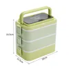 Dinnerware 1 Pcs 3000ML Bento Boxes Easy To Use 3 Layers Large Capacity Lunch Box PP Snack Container Adult