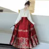 2024 Nuovo () Hanfu delle donne della dinastia Ming trucco imitazione fiore cavallo viso gonna set con migliorato costume antico primavera/estate