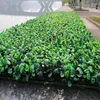 Decorative Flowers Artificial Plastic Boxwood Turf 25cmX25cm Synthetic Hedges Fake Foliage Grass Mat For Home Garden Fence Decorations