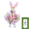 Decorative Flowers Easter Wreaths Cute Hanging Egg Wreath Glowing Garland For Front Door Wall Window Home Party Decor