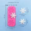 Baking Moulds Winter Christmas Snowflake Silicone Mold DIY Chocolate Fondant Making Plaster Mould Cake Decoration Tool