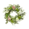 Decoratieve Bloemen Voordeur Krans Slinger Ornament Kunstmatige Groene Eucalyptus Bruiloft Voor Tuin Boerderij Raam Muur Thuis