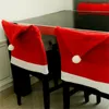 의자 표지 커버 홈 테이블을위한 크리스마스 장식 저녁 식사 백 장식 연도 파티 슬립 커버 forxmas drop