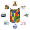 Laundry Bags Basket Large Capacity Organizer Personalized Block Foldable Family Dirty Clothes Oxford Cloth Toy Storage