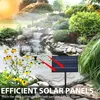 Décorations de jardin Fontaine de bain d'oiseau solaire Kit de pompe de bricolage avec 6 buses Eau décorative à 3 niveaux écologique