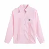 Frauen JK Uniform Hemd Adrette Stil Rosa Weiß Sommer 2021 Neue LG Ärmel Gestickte Lose Casual Tops Schule Mädchen Outfit XXL Q4un #