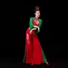 Классическое танцевальное представление Yangko Dr Elegant Fan Umbrella Народный древний китайский традиционный танцевальный костюм Hanfu Yangko H7LK #