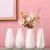 Vases Creative Ceramic Vase DIY Striped Plain Fired For Dried Flower Arrangement Decor Pot Home Desktop Crafts Gift