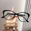 선글라스 프레임 이방 고양이 눈 패션 프레임 안티 블루 라이트 컴퓨터 안경 여자 여자 복고풍 투명 안경 렌즈 안경