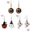 Dangle lustre européen et américain émail citrouille lanterne fantôme boucles d'oreilles filles créatives femmes cerceau Halloween bijoux E82901 D Dhpyf