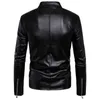 Cuir pour hommes Faux cuir 2023 printemps et automne hommes moto multi fermeture éclair couleur unie polyvalent Stock personnalisé simple veste de manteau en cuir 240330