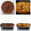 Moldes de cozimento Luda 12 peças Oval Tart Anéis Resistente ao Calor Perfurado Bolo Mousse Anel Antiaderente Bakeware Mini Mold