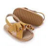 Sandaler spädbarn babyskor för flicka 0-18m solida rufsar söta platta sandaler baben gummi ensam antislipning första vandrare avslappnad utflykt sandal 240329