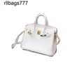 Designer Leather BK Bag Dames met lychee graan toplaag koe pure witte klassieke stijl modieuze one-shoulder messenger