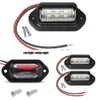 Upgrade zwei Farben 6 LED Auto LKW Seitenmarkierungswarnleuchte Auto Motorrad Van SUV Kennzeichenbeleuchtung wasserdichte Signallampe 12–24 V