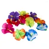 Decorative Flowers 72Pcs Artificial Hibisci Hawaii Po Props Home Table Decors(Random Color)