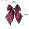 Bow Ties Plaid Bowties For Women Stripe Collar Insignia Student Bow tie Classic Suit Bow ties For Wedding Girls Bow ties Butterfly Cravat Y240329