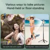 Selfie Monopods Wireless Bluetooth Selfie Stick 1,6 m med dubbelfyllningsljus fällbart stativ för iPhone Huawei Smartphone Action Cameras 24329