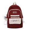 Borse da scuola Ragazza da viaggio Libro impermeabile Trendy Red Donna Studente Borsa per laptop Kawaii Zaino per college da donna alla moda femminile carino