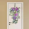 Dekorativa blommor främre dörr Teardrop Wreath Artificial Flower Spring Swag Floral For Living Room Wall Home Bedroom Decor