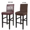 Chair Covers G Bar Stool Counter Height Side Slipcover Dark Brown 4