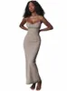 Nibber Automne Femmes Sexy Sling Rétro Solid Sleevel Dres 2023 Nouveau Fi Backl Dres Beach Party Club Vêtements Hot D1Pr #