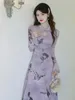 캐주얼 드레스 드레스 여성의 중국 레트로 국가 스타일 향상된 Cheongam Pattern Jacquard Fashion Long Slim Slimming Sleeve Spring