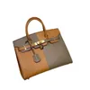 2024 New Palm Pattern Leather Color Block Bag Handbag Genuine Womens Bags