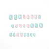 False Nails Short Length French Fake Fashion Wearable Manicure Square Head Nail Tips Full Cover Press On Women