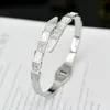 Bracelet en acier titane et diamant en forme de serpent, tendance de la mode, personnalisé pour femmes, bracelet en acier inoxydable en or rose