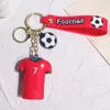 Chaveiro de designer para homens acessórios Copa de futebol estrela camisas figura chaveiro anéis fãs pequeno presente lembrança C Ronaldo Copa do Mundo chaveiro pingente