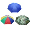 Berets Outdoor Head Umbrella Hat Anti-Rain Anti-Sun Headwear Sun CAP Foldable Fishing Golf Cycling Hiking Camping Shade