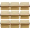 Storage Bottles 10 Pcs Metal Can Square Tinplate Box Small Gift Candy Packaging Wedding (gold Medium Size) 10pcs Cookie Tins Sugar