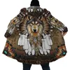 Veste d'hiver pour hommes Wolf 3D Imprimer Épais Chaud Zippé À Capuche Mâle Manteau Cape Robe Pardessus Parkas Invierno Hombre Couverture 2024 j52M #