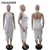 fagadoer plus taille élégante fête midi dr 4xl femmes volants licke blanc soir dres sexy strapl bodyc vestidos bal 7229 # #