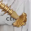 Cinturones de cadena de cintura Cinturón para mujer de nuevo diseño Marca de lujo de alta calidad Cinturón de oro elástico para mujer Cinturón de vestir de metal para mujer Y240329