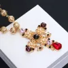 Necklaces 2020 Baroque Cross Holloway crystal antique necklace fashion show premiere palacestyle women's necklace sweater chain