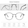 Lunettes de soleil Cadres Seemfly Metal Retro Hollow Lunettes Cadre Harajuku Rond Clean Lens Spectacles pour hommes femmes optiques lunettes myopes