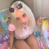 エモの女の子の服かわいいピンクのベビーティー美術レタープリントパンクストリートウェア半袖ティーY2Kフェアリーグランジゴススリムクロップトップ240311