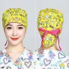 adjustable Women Men Scrubs Cap Butts Cott Print Nurse Uniform Accories Pet Shop Chef Lab Work Surgical Hat W69S#