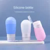 Dispensateur de savon liquide 1/2 / 3pcs de voyage rechargeable sous-solid résistant à la bouteille d'émulsion en silicone à haute température et à basse température