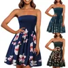 Femmes Summer Fi Sleevel Gaine Dr Élégant Floral Imprimé Hem Party Cocktail Dres Sexy Taille Courte Sundres X2Wj #