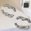 925 prata high-end marca designer brincos carta parafuso prisioneiro brinco de aço inoxidável feminino cristal pérola eardrop diamante brinco festa de casamento jóias presentes com caixa