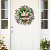 Decorative Flowers Easter Wreath Welcome Sign Wooden Handmade Door Multifunctional Artificial