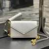 Luxe echt lederen crossbody tas cassandre portemonnee designer modeketen schoudertas Klassieke enveloptas zilver lederen trend voor damestassen